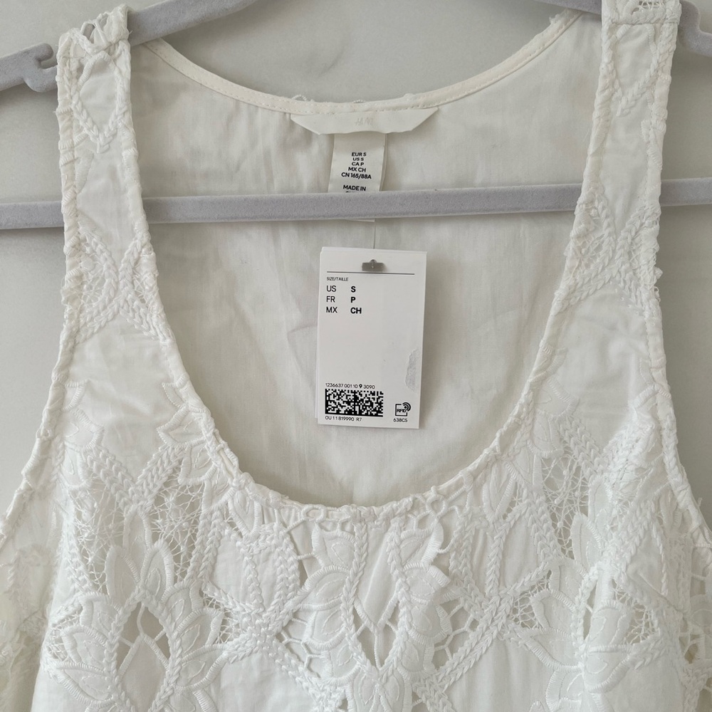 H&M White Lace Tank Top NWT - Picture 3 of 4